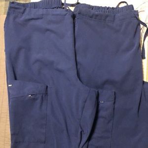 2 pair of Navy Jockey scrub pants- L tall